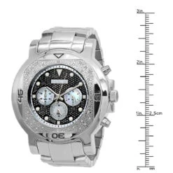 JoJino Chronograph Large Men's Diamond Watch 0.25ct Iced Out Black Dial 9 JoJino Chronograph Large Men's Diamond Watch 0.25ct Iced Out Black Dial -H'Hen Sale Store watches jojino chronograph large mens diamond watch 025ct iced out black dial 968757 ruler