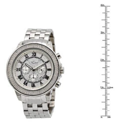 JoJino Chronograph Large Men's Diamond Watch 0.25ct Roman Numerals Iced Out Dial 9 JoJino Chronograph Large Men's Diamond Watch 0.25ct Roman Numerals Iced Out Dial -H'Hen Sale Store watches jojino chronograph large mens diamond watch 025ct roman numerals iced out dial 968778 ruler