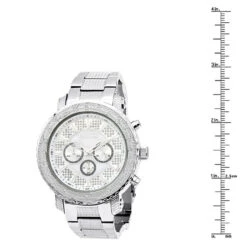 JoJino Chronograph Oversized Men's Diamond Watch 0.25ct Iced Out White MOP Dial -H'Hen Sale Store watches jojino chronograph oversized mens diamond watch 025ct iced out white mop dial 968749 ruler