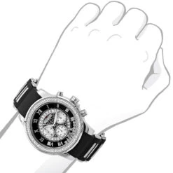 JoJino Floating Stones Men's Diamond Watch Black Rubber Band Chronograph Date 8 JoJino Floating Stones Men's Diamond Watch Black Rubber Band Chronograph Date -H'Hen Sale Store watches jojino floating stones mens diamond watch black rubber band chronograph date 968764 bod