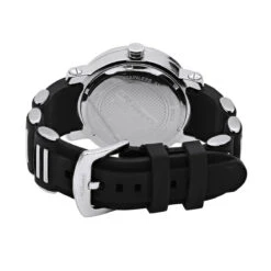 Jojino Iced Out Men's Diamond Watch Black Rubber Band Chronograph 0.25ct -H'Hen Sale Store watches jojino iced out mens diamond watch black rubber band chronograph 025ct 968768 back