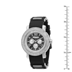 Jojino Iced Out Men's Diamond Watch Black Rubber Band Chronograph 0.25ct -H'Hen Sale Store watches jojino iced out mens diamond watch black rubber band chronograph 025ct 968768 ruler