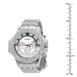 JoJino Large Men's Diamond Watch 0.25ct Iced Out White MOP Dial Chronograph 9 JoJino Large Men's Diamond Watch 0.25ct Iced Out White MOP Dial Chronograph -H'Hen Sale Store watches jojino large mens diamond watch 025ct iced out white mop dial chronograph 968742 ruler