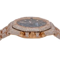 Men's Diamond Watch 18K Gold Audemars Piguet Royal Oak 41mm Black Dial 21.75ct -H'Hen Sale Store watches mens diamond watch 18k gold audemars piguet royal oak 41mm black dial 2175ct 968633 ruler