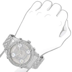 Oversized JoJino Men's Diamond Watch Five Time Zones White Iced Out Dial 0.25ct -H'Hen Sale Store watches oversized jojino mens diamond watch five time zones white iced out dial 025ct 968784 bod