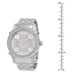 Oversized JoJino Men's Diamond Watch Five Time Zones White Iced Out Dial 0.25ct -H'Hen Sale Store watches oversized jojino mens diamond watch five time zones white iced out dial 025ct 968784 ruler