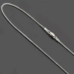 Wheat Chain Solid 14K White Gold - Solid 1mm 18"