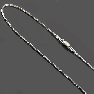 Wheat Chain Solid 14K White Gold - Solid 1mm 18" 3 Wheat Chain Solid 14K White Gold - Solid 1mm 18"