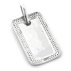 White And Black Diamond Dog Tag Pendant 1.5ct Sterling Silver 7 White And Black Diamond Dog Tag Pendant 1.5ct Sterling Silver -H'Hen Sale Store white and black diamond dog tag pendant 15ct sterling silver back