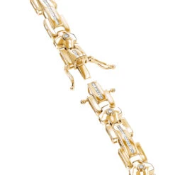 14K Yellow Gold Men's Diamond Bracelet 1.95ct 17 14K Yellow Gold Men's Diamond Bracelet 1.95ct -H'Hen Sale Store white gold diamond bracelets collection piece 195ct p 7000 claspye