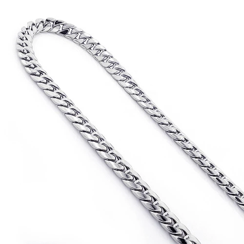 10K White Gold Miami Cuban Link Chain In 22-40in 11mm 4 10K White Gold Miami Cuban Link Chain In 22-40in 11mm - Image 2