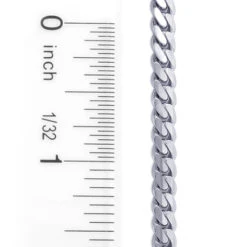 Men's 14K White Gold Miami Cuban Link Chain 4mm 22-40in -H'Hen Sale Store white gold miami cuban link curb chain 14k 4mm 22 40in 3