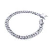 14K White Gold Miami Cuban Link Curb Chain Bracelet 3mm 7.5-9in -H'Hen Sale Store white gold miami cuban link curb chain bracelet 14k 3mm 75 9in 1