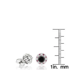 White Pink And Black Diamond Stud Earrings 2.2ct 14K White Gold 13 White Pink And Black Diamond Stud Earrings 2.2ct 14K White Gold -H'Hen Sale Store white pink and black diamond stud earrings 22ct 14k gold rulerwh