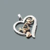10K White Gold Diamond Love Heart Pendant 0.11ct -H'Hen Sale Store white rose gold diamond love heart pendant 011ct 10k p 50172