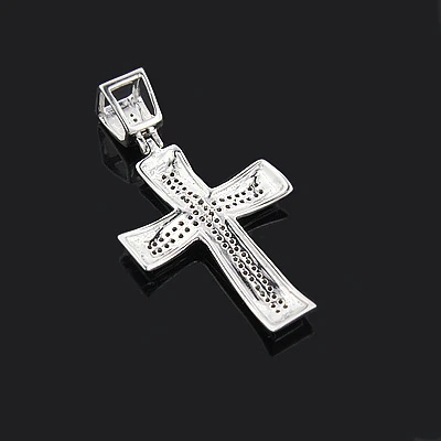 White Yellow Blue Diamond Cross Pendant 0.20ct Sterling Silver 4 White Yellow Blue Diamond Cross Pendant 0.20ct Sterling Silver - Image 2