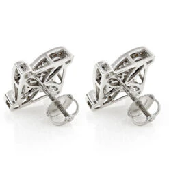 White Yellow Blue Diamond Earrings 0.5ct 10K White Gold -H'Hen Sale Store white yellow blue diamond earrings 078ct 10k gold backwh