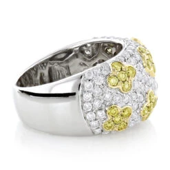 White Yellow Diamond Band 2.59ct 14K White Gold -H'Hen Sale Store white yellow diamond band 259ct 14k p 40947 backwh