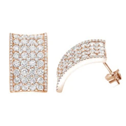 Wide 14K White Gold Designer Quarter Hoop Cluster Diamond Earrings Women's 3.25ct 16 Wide 14K White Gold Designer Quarter Hoop Cluster Diamond Earrings Women's 3.25ct -H'Hen Sale Store wide 14k gold designer quarter hoop cluster diamond earrings womens 325ct ro