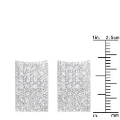 Wide 14K White Gold Designer Quarter Hoop Cluster Diamond Earrings Women's 3.25ct 23 Wide 14K White Gold Designer Quarter Hoop Cluster Diamond Earrings Women's 3.25ct -H'Hen Sale Store wide 14k gold designer quarter hoop cluster diamond earrings womens 325ct rulerwh