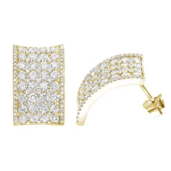 Wide 14K White Gold Designer Quarter Hoop Cluster Diamond Earrings Women's 3.25ct 15 Wide 14K White Gold Designer Quarter Hoop Cluster Diamond Earrings Women's 3.25ct -H'Hen Sale Store wide 14k gold designer quarter hoop cluster diamond earrings womens 325ct ye