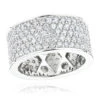 12mm Wide 14K White Gold Round Diamond Eternity Ring For Men & Women 6 Carats -H'Hen Sale Store wide 14k round diamond eternity ring 600ct p 22594 wh