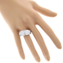 Wide Princess Cut Diamond Wedding Band 1.96ct 14K White Gold -H'Hen Sale Store wide princess cut diamond wedding band 196ct 14k p 40587 bodwh