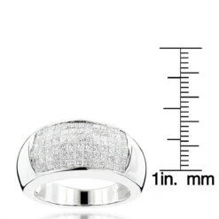 Wide Princess Cut Diamond Wedding Band 1.96ct 14K White Gold -H'Hen Sale Store wide princess cut diamond wedding band 196ct 14k p 40587 rulerwh