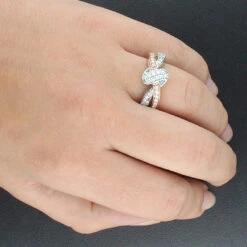 Women's Two-Tone 14K White Gold Designer Diamond Ring 0.75ct -H'Hen Sale Store womens 14k two tone gold designer diamond ring 075ct p 7211bod