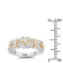 Women's Two Tone 14K White Gold Vintage Diamond Ring 1 Ct 12 Women's Two Tone 14K White Gold Vintage Diamond Ring 1 Ct -H'Hen Sale Store womens 18k two tone gold vintage diamond ring 135ct p 50 rulerwh