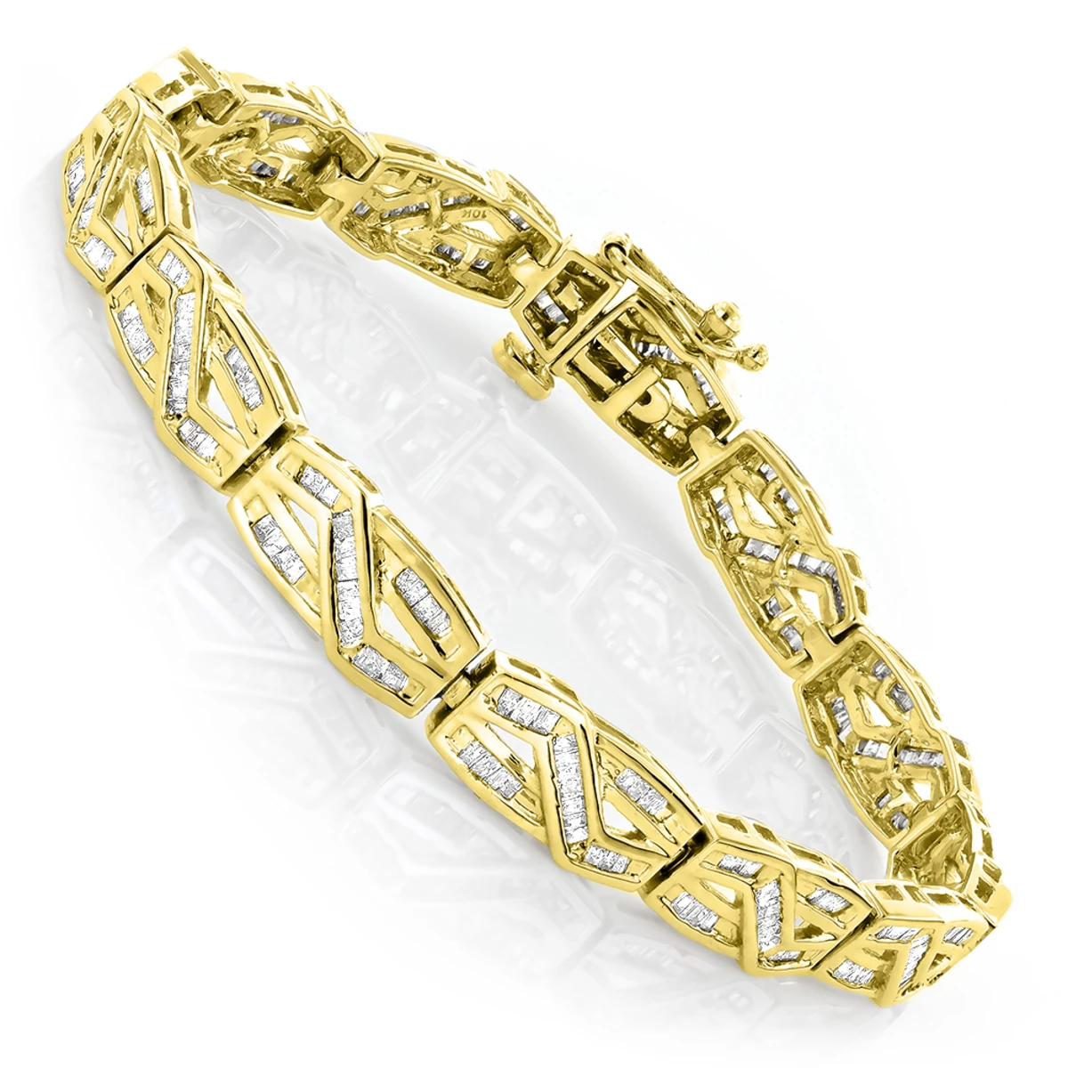 Women's Infinity Baguette Diamond Bracelet 2.84ct 4 Women's Infinity Baguette Diamond Bracelet 2.84ct - Image 2