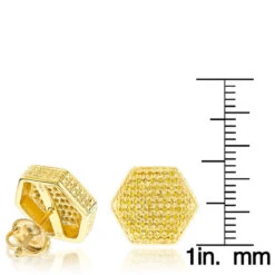 Large Yellow Diamond Earrings 0.75ct Sterling Silver -H'Hen Sale Store yellow diamond earrings 075ct sterling silver p 44735 ruler