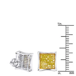 Yellow Diamond Stud Earrings 0.55ct 14K Yellow Gold -H'Hen Sale Store yellow diamond stud earrings 068ct 14k gold p 49511 rulerwh