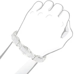 10K White Gold Diamond Bracelet For Men 3.48ct -H'Hen Sale Store yellow gold diamond bracelet 10k 348ct p 43630 bodwh