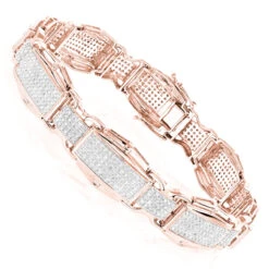 10K White Gold Diamond Bracelet For Men 3.48ct -H'Hen Sale Store yellow gold diamond bracelet 10k 348ct p 43630 ro