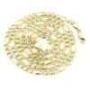 10K Yellow Gold Diamond Cut Figaro Chain 3.5mm 22-24in -H'Hen Sale Store yellow gold diamond cut figaro chain 10k 35mm 22 24in 1