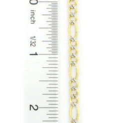 10K Yellow Gold Diamond Cut Figaro Chain For Men 4.5mm 22-24in 11 10K Yellow Gold Diamond Cut Figaro Chain For Men 4.5mm 22-24in -H'Hen Sale Store yellow gold diamond cut figaro chain 10k 45mm 22 24in 4