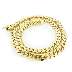 Men's Solid 14K Yellow Gold Miami Cuban Link Colossal Chain 14.5mm 22-40in -H'Hen Sale Store yellow gold miami cuban link colossal chain 14k 145mm 22 40in 4
