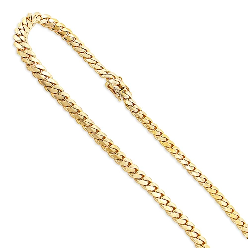 14K Yellow Gold Miami Cuban Link Curb Chain For Men 4mm 22-40in 3 14K Yellow Gold Miami Cuban Link Curb Chain For Men 4mm 22-40in