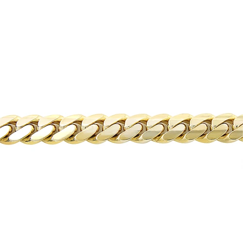14K Yellow Gold Miami Cuban Link Curb Chain Bracelet 9.5mm 7.5-9in 4 14K Yellow Gold Miami Cuban Link Curb Chain Bracelet 9.5mm 7.5-9in - Image 2