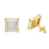 Yellow Gold Plated Silver Diamond Earrings 0.22ct