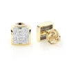 Yellow Gold Plated Sterling Silver Diamond Stud Earrings 0.35ct